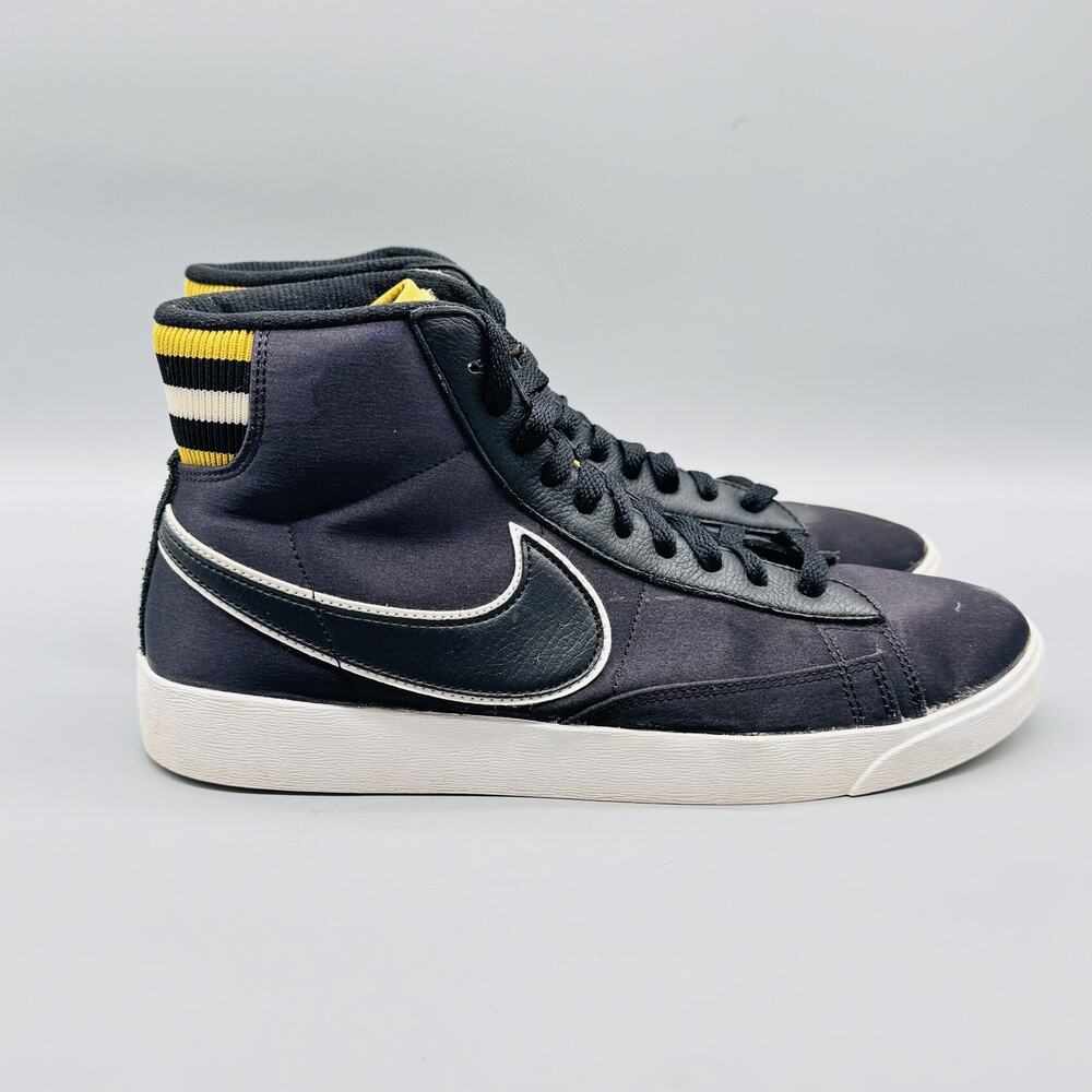 Nike Shoes Womens 10 Black Wheat Yellow Blazer Mid High Top Athletic Sneakers